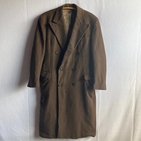 Woodcrest Other - 1960s Woodcrest Brown Wool Overcoat As Is